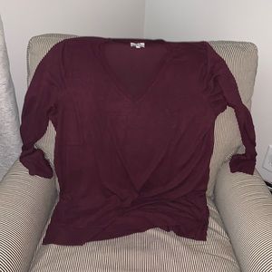 LUCKY BRAND Womens Burgundy Sweater/Sweatshirt